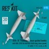 RESKIT RS72-0575 GBU-10 Paveway I laser guided bombs with BSU-37/B fin and BSU-3A/B wing (slow speed) (2 pcs) (3D Printed) 1/72